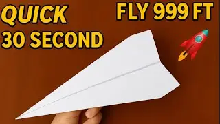 How to make a fast paper plane ✈️ 