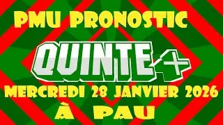 🔥 PRONOSTIC PMU QUINTE DU JOUR MERCREDI 28 JANVIER 2026: PRIX SOAL RACING (PRIX RENE CRAMAIL), PAU