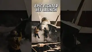 How Fighter Jets Launch from Aircraft Carrier 💥 F/A-18 #shorts