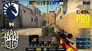 LIQUID vs BIG. ESL PRO LEAGUE SEASON 15. GROUP C. ЛУЧШИЕ МОМЕНТЫ КС ГО