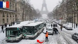 Snow Paralyses Paris, France? Record 1,000 KM Traffic Jam by Extreme Snowfall Storm