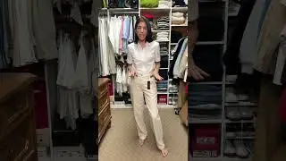 Wearing an ecru (ivory) and black outfit today