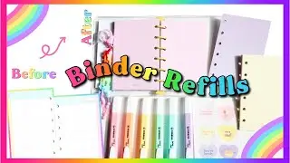 Changing Out My 6 Ring Binder Refills 🌈