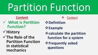 Partition Function | What is Partition Function in Statistical Mechanics?