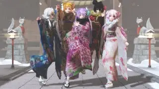 [MMD] TDA Winter Kimono Girls - Bad apple (Band Edition)