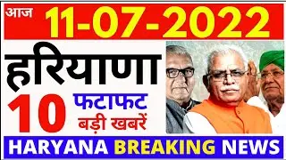 11 July हरियाणा के मुख्य समाचार, बड़ी खबरें || Top 11 Haryana News || 11 July Nonstop News || cwb