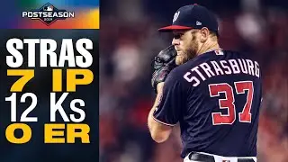 Nationals' Stephen Strasburg GOES OFF for 12 Ks, 0 ER in 7 innings in NLCS Game 3 | MLB Highlights
