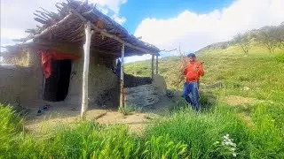 solo camping bushcraft in nomadic shelter asmr || bushcraft in rural lifestyle