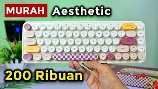 Keyboard Wireless Murah Minimalis Tampilan Estetik | Robot KM3600 Keyboard Mouse Wireless Combo