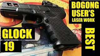 BOGONG USER'S LASER WORK | Laser Engraving Machine on Glock GUN stippling | BEST GUN Laser Engraver