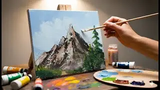 How To Paint a Mountain Landscape | Acrylic Painting