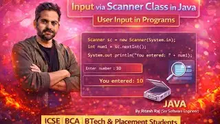 Scanner Class in Java Explained ICSE board and Placements 