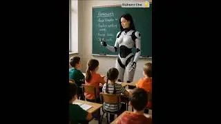 FIRST ROBOT TEACHER STUNS KIDS! 🤖✨ (Watch Them HUG Her!) | Future of Education #Shorts