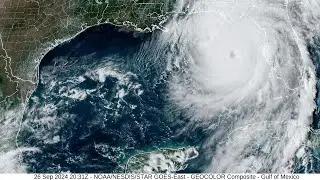 2024 Helene - 1 Kilometer Resolution GeoColor Satellite Imagery Animation (HD 1920x1080)