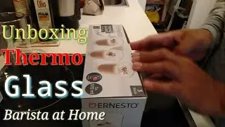 Unboxing thermo double wall Glass ||latte art at home ||Batista at home ||Cappuccino heart