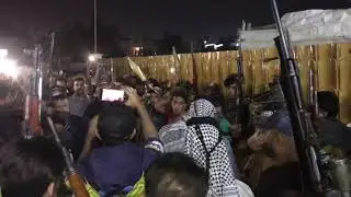 الان تجمع فرسان مياح بعد مقتل احد ابنائهم في بغداد الامين