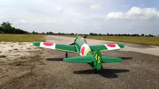 rc plane slow mo....low pass and crash landing...