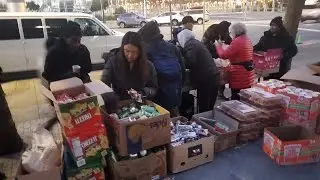 Donated lots of warm clothes & shoes from Symphony K. C.in S.F. Homeless Ministry
