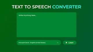 Text to Speech Converter using JavaScript | 30 JavaScript Projects in 30 Days | Day # 2