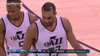 Kevin Durant Rudy Gobert Scuffle | Warriors vs Jazz  | Game 3 | May 6 2017 | 2017 NBA Playoffs
