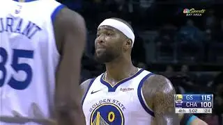DeMarcus Cousins Throws Jeremy Lamb's Shoe into the Crowd, Gets a Tech