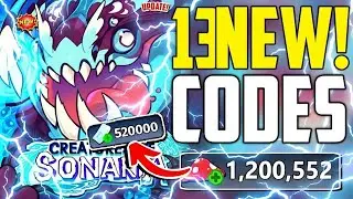 13 НОВЫХ💥КОДОВ⚠️ КОДЫ ДЛЯ CREATURES OF SONARIA 2026 - КОДЫ ДЛЯ CREATURES OF SONARIA В ROBLOX - КО...