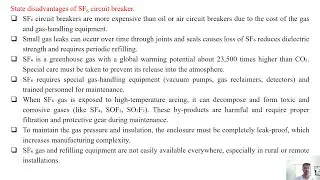 SGP Video short on State disadvantages of SF6 circuit breaker in English