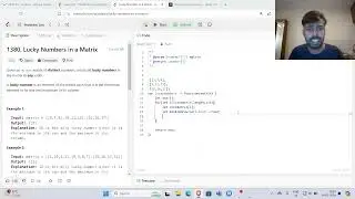 Lucky Numbers in a Matrix | Leetcode 1380 |  Javascript