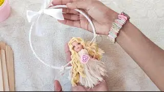 Macrame wall hanging / macrame beginners tutorial / macrame doll making #macrame