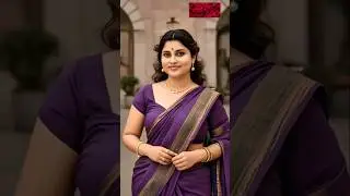 Royal in Purple &mdash; This AI-Generated Saree Look is Pure Elegance! #shorts #saree