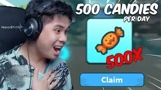 I Got 500 Candies per day in Weapon Fighting Simulator Event.