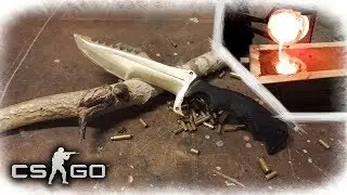 Casting Golden Huntsman Knife From Bullet Shells