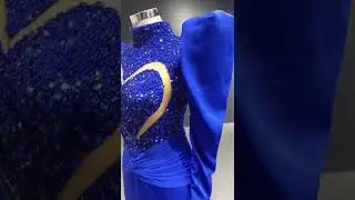 High-end Vintage / Retro Royal Blue Handmade  Beading Sequins Evening Dresses