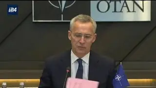 NATO Secretary Jens Stoltenberg addresses the media amid emergency summit in Brussels