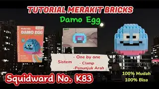 Tutorial Merakit Bricks Damo Egg Squidward No. K83 || Mekansm Building Blocks Damo Egg Squidward