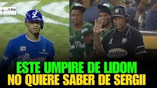 Umpire Provoca la Ira del Licey con Ponches Injusto Para Sergio Alcantara En LIDOM