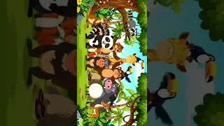 Animals are dancing together...🐼🦒🐒🐧#animals #shorts #trending #dance