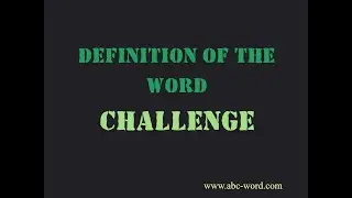 Definition of the word 