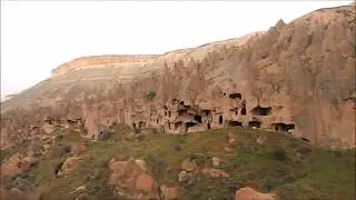 Zelve Valley in a rain