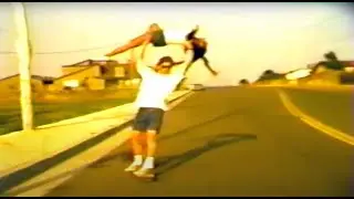 Vintage Tandem Skateboarding Steve and Barrie Boehne