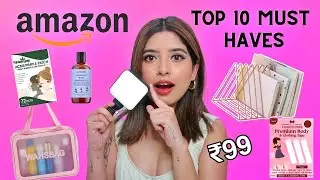10 Life Changing AMAZON Products You Need Starting at ₹99 | Body Tape, Travel Organizers, Miniso