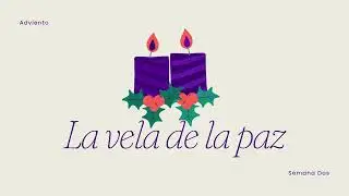 Cream Purple Pink Modern Illustrated Advent Candle Church Presentation