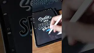 Lettering Design in Procreate - Sedia Aku Sebelum Hujan ☔️