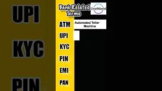Bank Related Abbreviations|| Important Bank Terms & Full Forms||