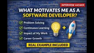 What Motivates Me as a Software Developer  | Interview Answer with Real Example