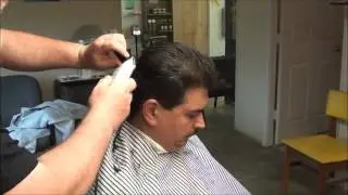 BRUSH BACK CUT FROM  LONG TO SHORT SQUARE HAIR LINE!!