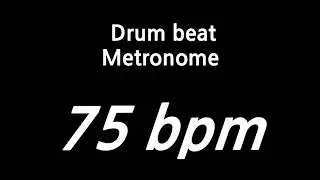 75 bpm metronome drum