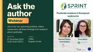 SPRINT 'ask the author' webinar: #Pesticides and sediments