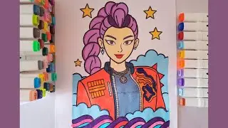 K-Pop Demon Hunters Rumi | ASMR Coloring Process / Stress Relief Art