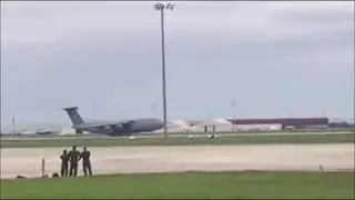 Air disaster C-5 Galaxy plane crash in Lackland Air Force Base